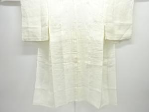 アンティーク　本麻透かし織　草花模様長襦袢
